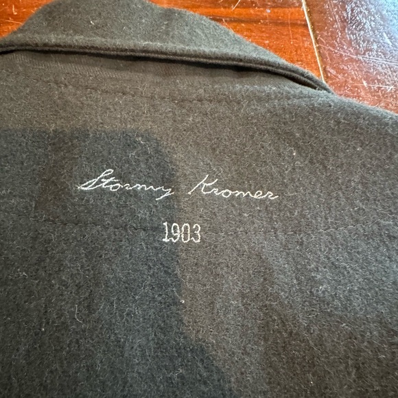 Stormy Kroger button up wool shirt jacket. Size xl black - Picture 4 of 4